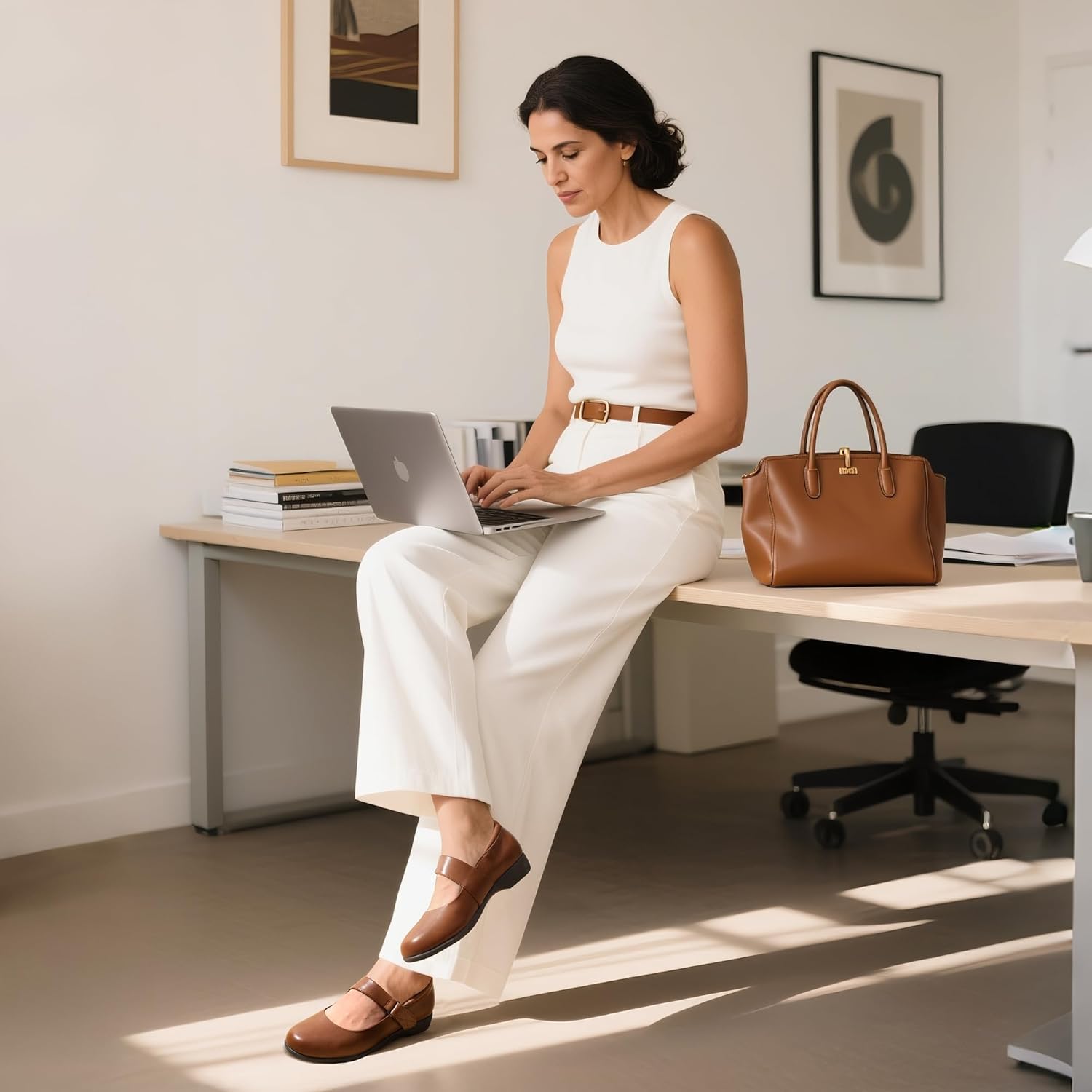 DREAM PAIRS Womens Ballet Mary Jane Flats, Comfortable Business Office Dress Shoes for Women Dressy and Work with Ankle Strap - Image 2