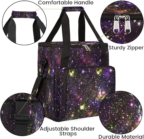 Miniatura 6 de Colorful Galaxy Space Nebula Coffee Maker Carring Bag Travel Storage Tote Bag Compatible with Keurig K-Mini or K-Mini Plus Portable Single Serve