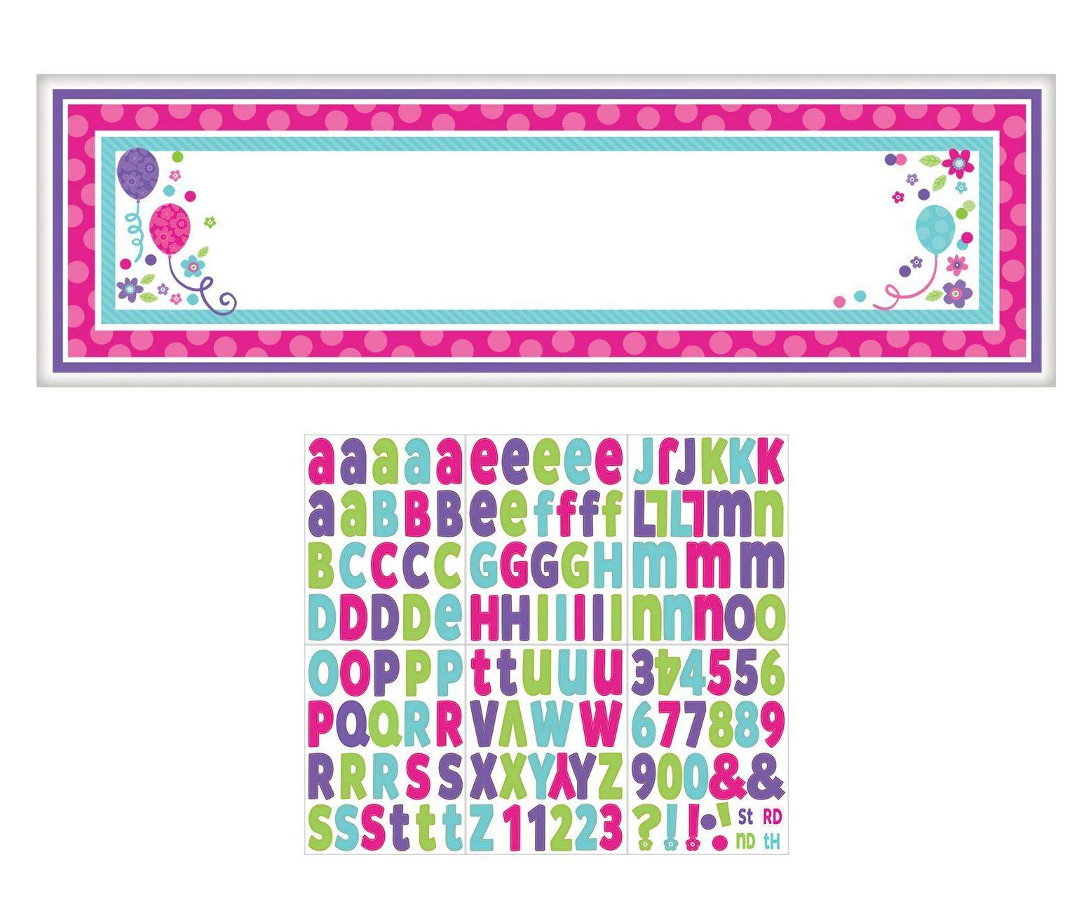 Amscan Any Occasion Customizable Giant Sign Banner, Purple/Teal