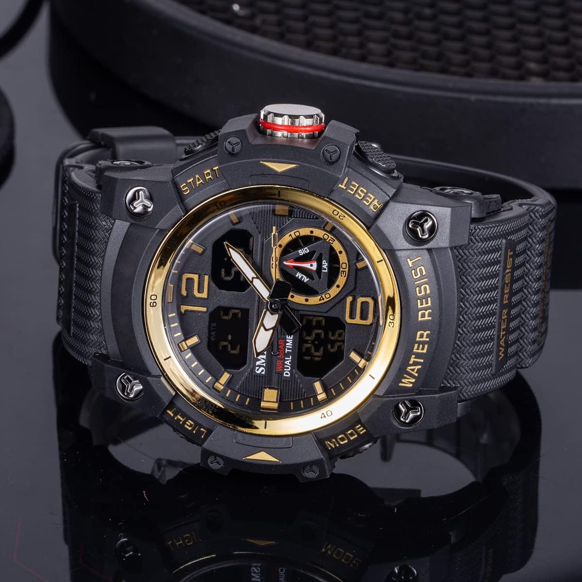 Miniatura 2 de KXAITO - Reloj deportivo analógico para hombre reloj militar cronómetro LED digital electrónico grande pantalla doble impermeable táctico militar