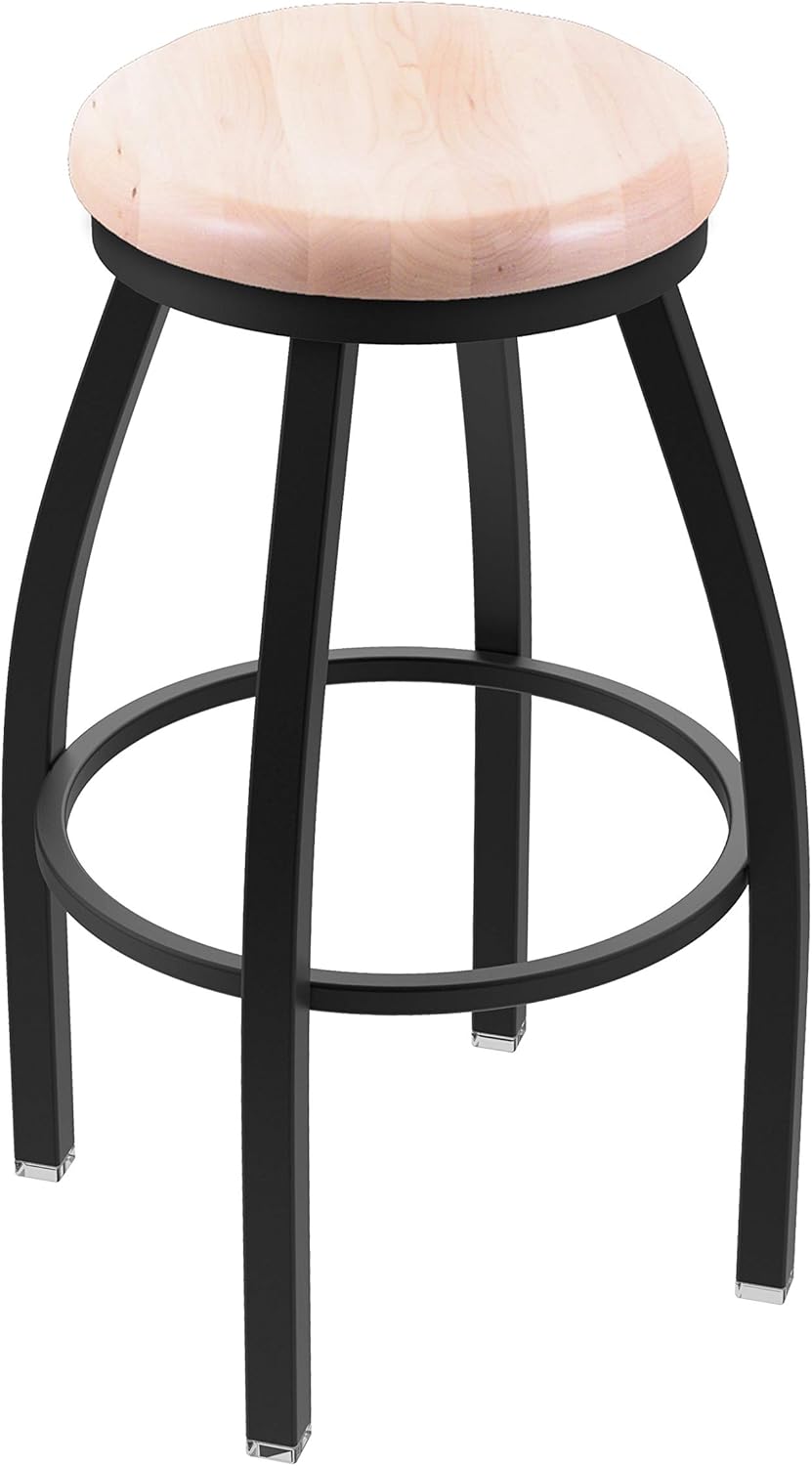 HBS 802 Misha 36" Swivel Extra Tall Bar Stool with Black Wrinkle Finish and Graph Alpine Seat