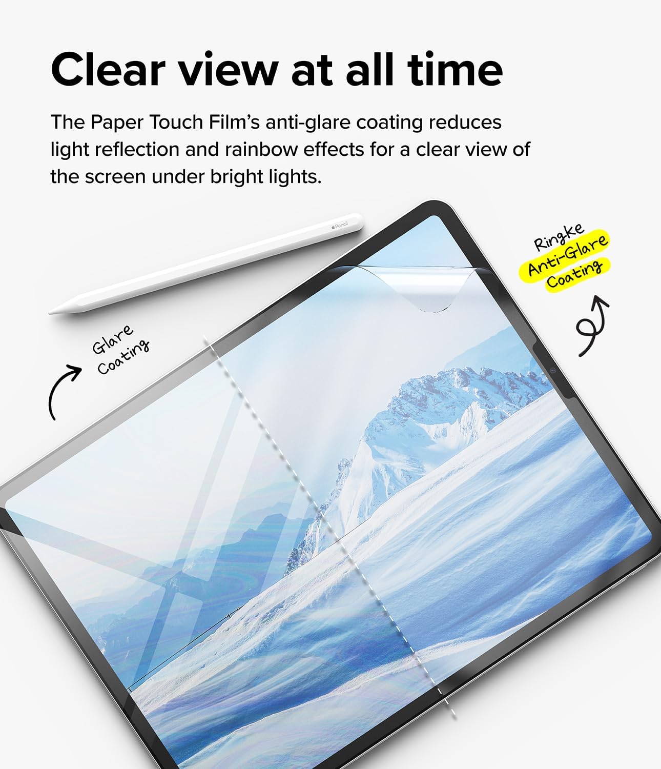 Ringke Paper Touch [Soft] Film Compatible with iPad Pro 13 Inch Screen Protector (M4 2024 & M5 2025) Prevents Oily Smudges Reflection Resistant Paperfeel Protector for Writing & Drawing - 2 Pack