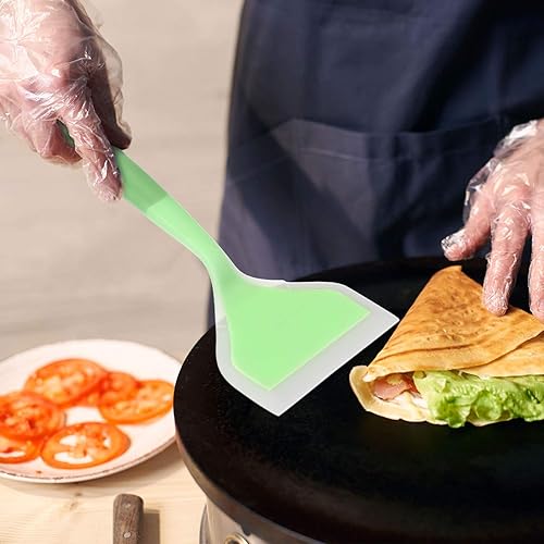 Miniatura 4 de 2 Pieces Silicone Pancakes Shovel Wide Spatula Turner Nonstick Fried Shovel Fish Spatula Silicone Wide Flexible Turner for Nonstick Cookware Egg