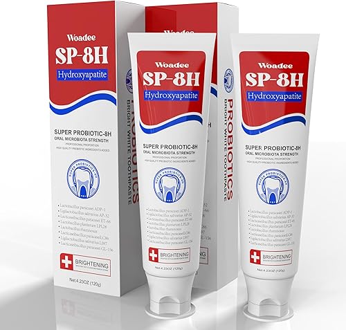 Miniatura 1 de SP-8 Hydroxyapatite Probiotic Whitening Toothpaste, 8 probióticos más fórmula de hidroxiapatita para blanquear los dientes, fortalecer y proteger el