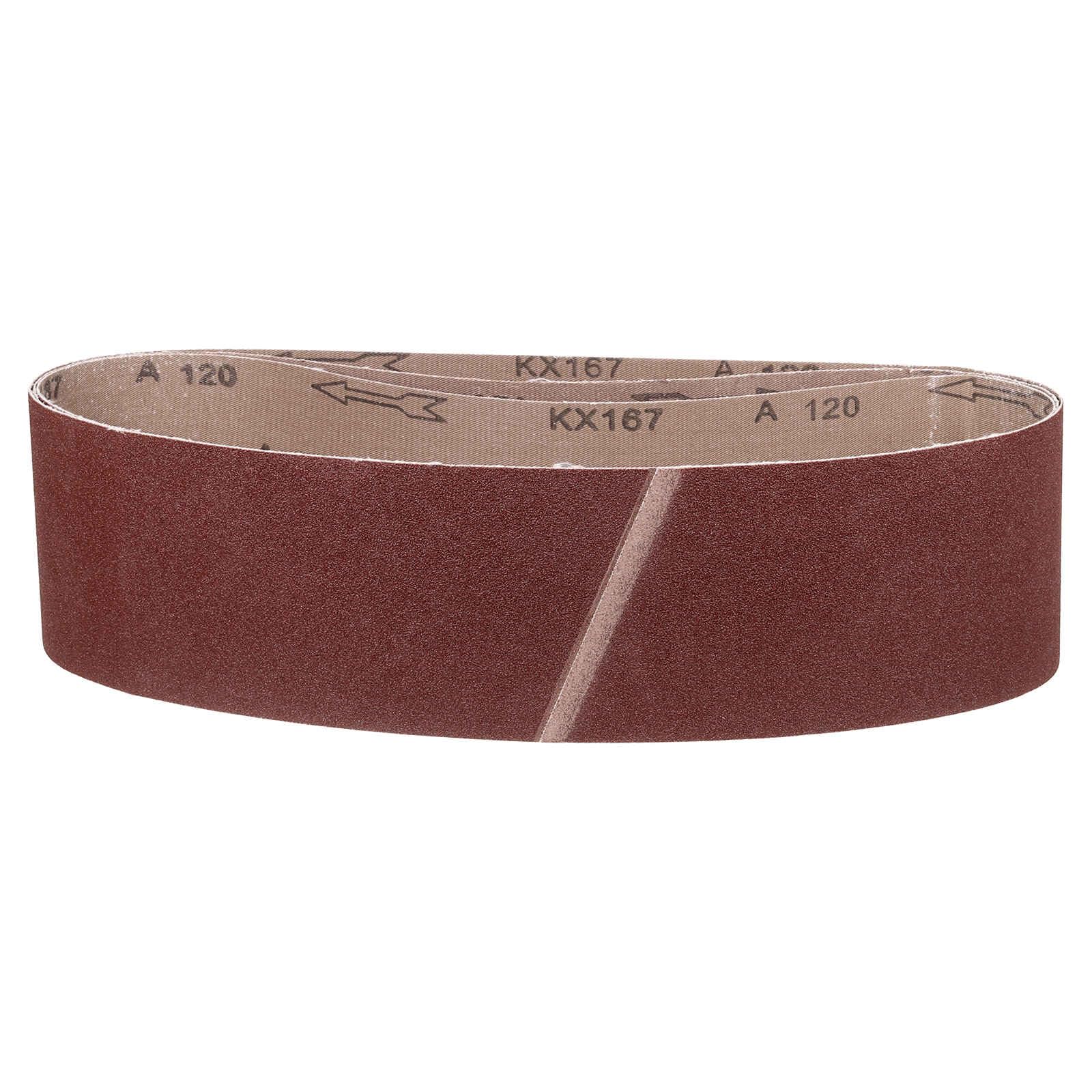 CoCud 100mm x 1220mm Sanding Belt, 3 Pack 120 Grit Aluminum Oxide Knife Sharpener Belts Work Sharpening for Belt Sander Knife Carving Tool Metal Wood Working โ image 1