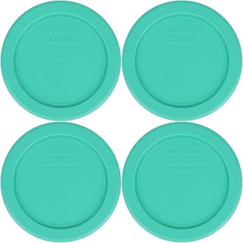 Pyrex 7202-PC 1-Cup Green Food Storage Lid 4-Pack - Made in USA