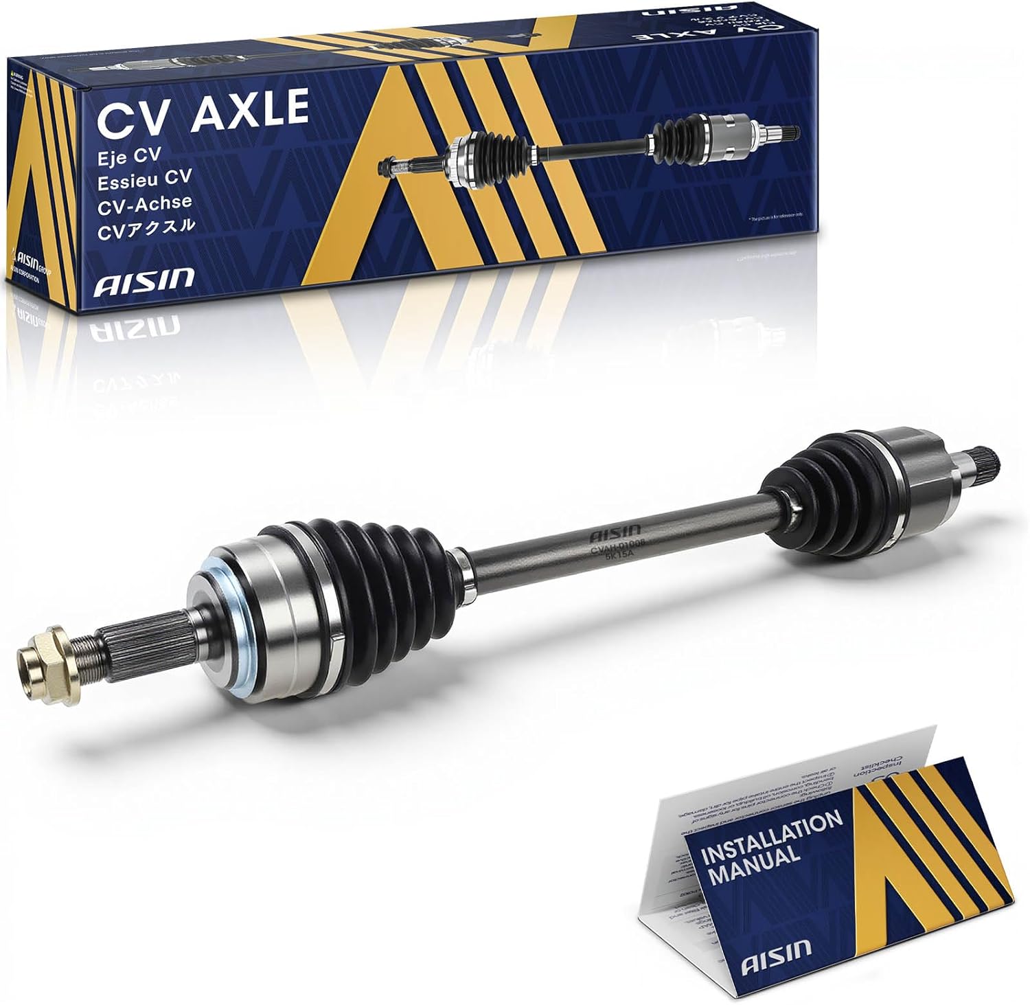AISIN AFTERMARKET CVAH-01008 Front Driver CV Axle Shaft Assembly - Compatible with Honda Odyssey 2007-2010, Ridgeline 2006-2014