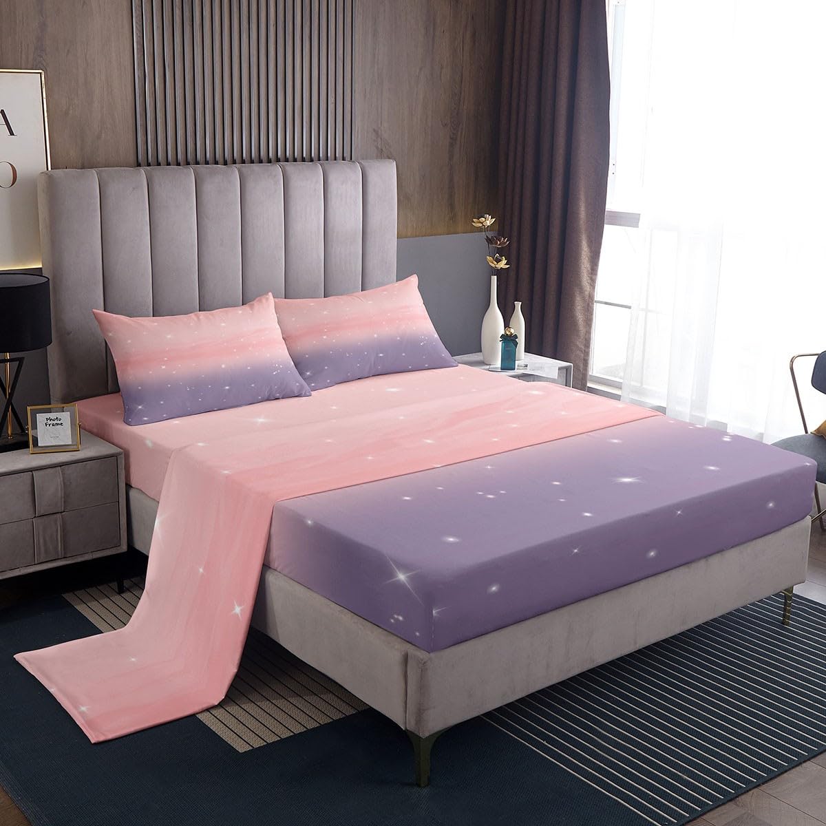 Set di biancheria da letto per bambini e adulti, con motivo geometrico e quadro, per bambini e adulti, set di biancheria da letto moderno con linee astratte e griglie, 1 federa, decorazione per la