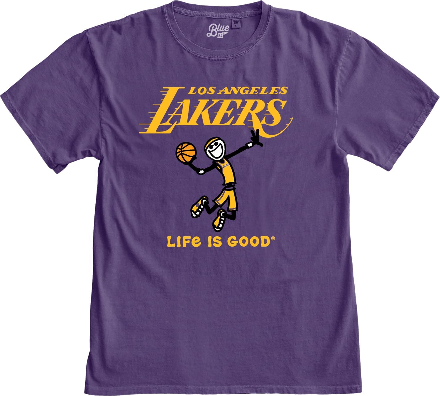 Blue 84 NBA Unisex-Adult NBA Officially Licensed Life is Good T-Shirt Ringspun Basketball Jake Team Color - Image 3