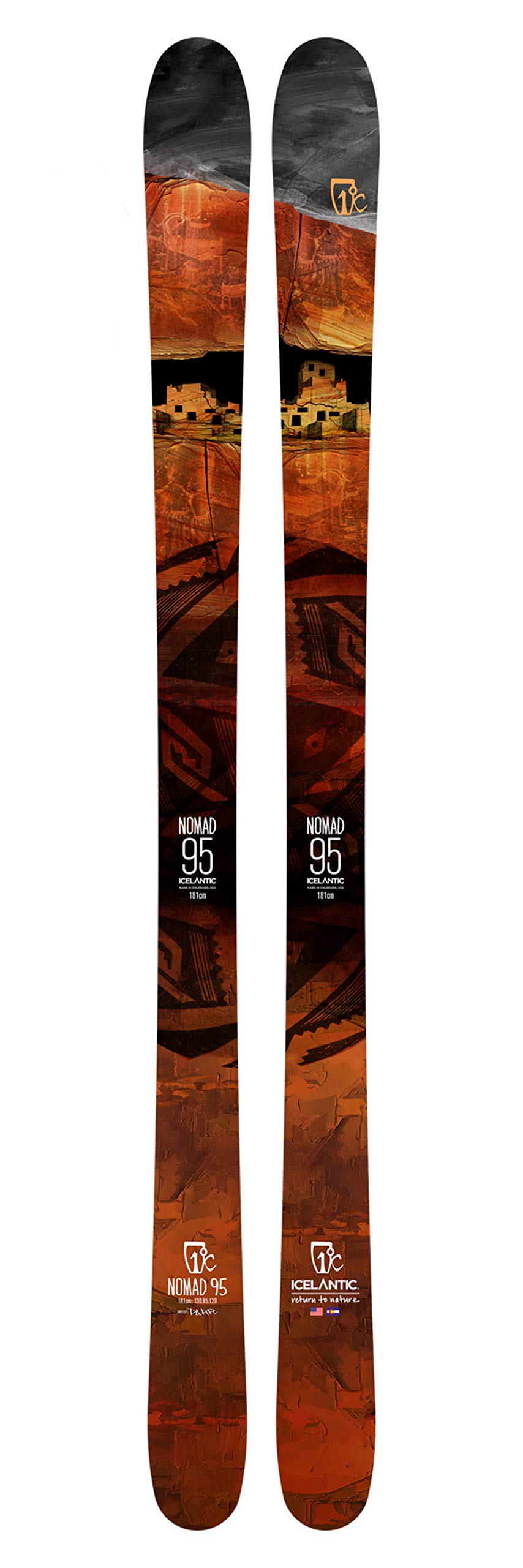 Amazon.com : Icelantic Nomad 95 Narrow All Mountain Freeride Skis