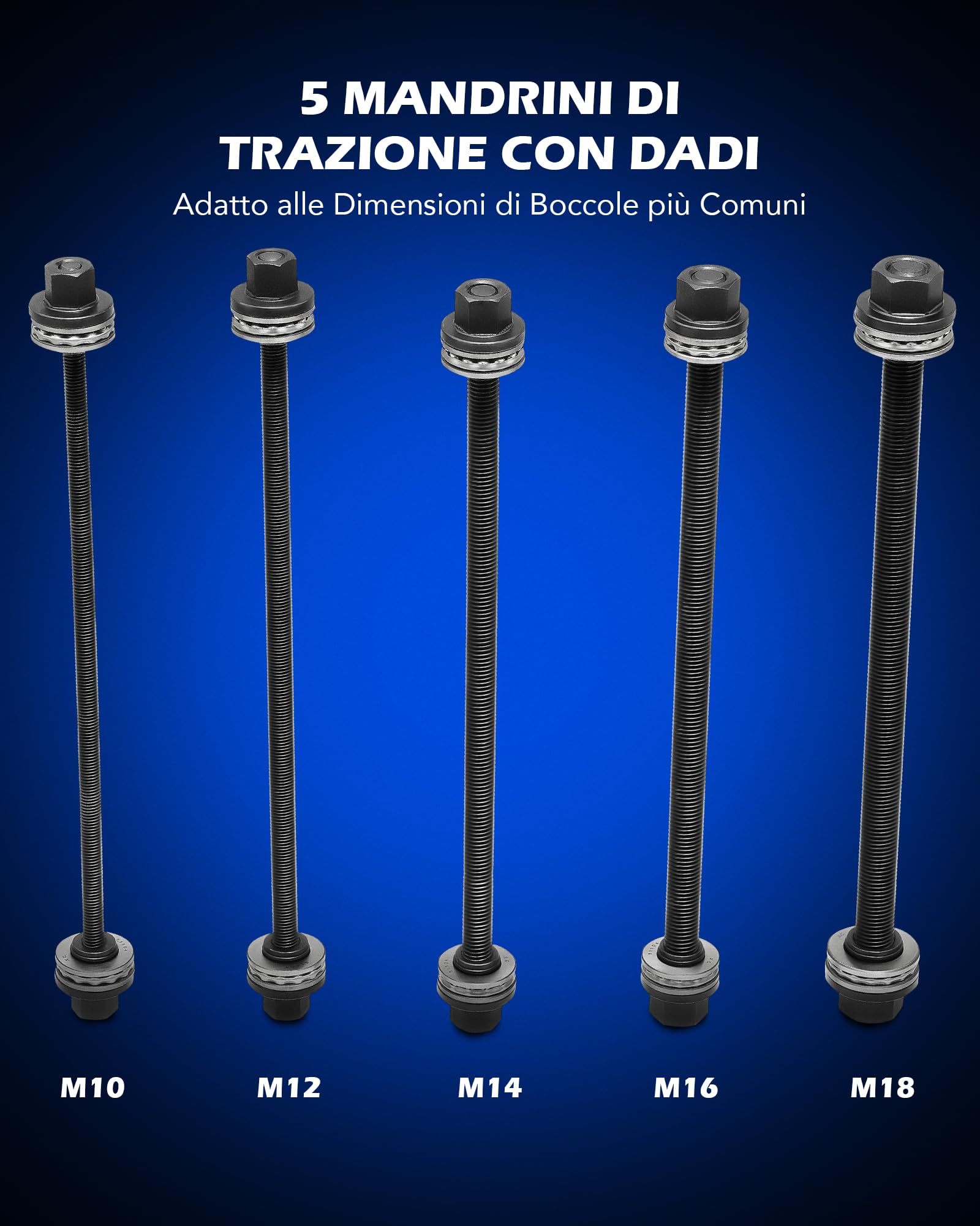 Orion Motor Tech 27 Pezzi Set Estrattore per Silent Block e Boccole con 22 Manicotti di Pressatura e 5 Mandrini e Dadi Kit per Rimozione di Boccole con Cuscinetti di Tenuta per Auto Camion