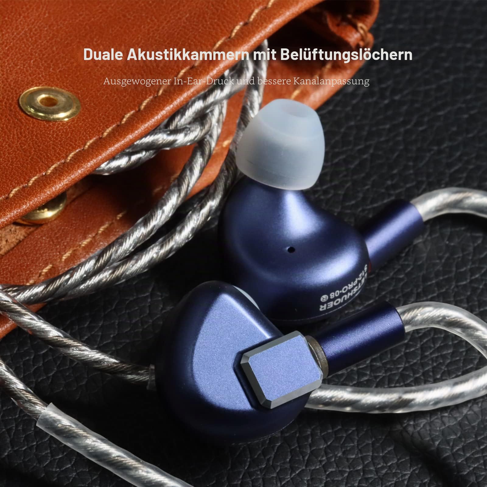 Letshuoer S12 In-Ear-Kopfhörer, 14,8 mm, planarer Magnettreiber, kabelgebunden, In-Ear-HiFi-Kopfhörer für Smartphones/PC/Tablet (Deep Space Blue, 2,5 mm-/3,5 mm-/4,4 mm-Anschluss)