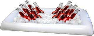 4E's Novelty Inflatable Serving Bars Ice Buffet Food Salad Serving Tray - Pack of 1 - Large Drink Holder Cooler Containers Indoor Outdoor BBQ Picnic Party Supplies