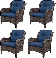 Vista 9 de Juego de 2 sillas de patio giratorias de 360 grados para exteriores y mesa auxiliar a juego – 3 sillas deslizantes de mimbre para patio con cojines