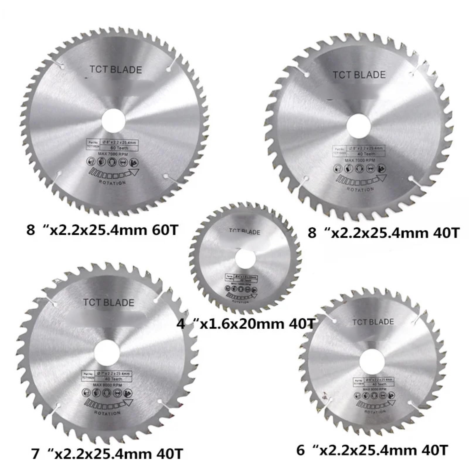 Brzeszczot do cięcia metalu 1PC TCT brzeszczot do drewna 4/6/7/8 cali 30T/40T/60T wielofunkcyjna okrągła tarcza tnąca narzędzi cięcia(4 Inchx1.8x20x30T)