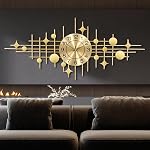 Horloge Murale,Grandes Horloges Murales pour Salon,Silent Non Ticking,Batterie exploitée surdimensionnée Ronde Horloge Mur moderne pour Chambre,Farmhouse,Décor mural de bureau Star, 16.3 * 37.4 1 cm