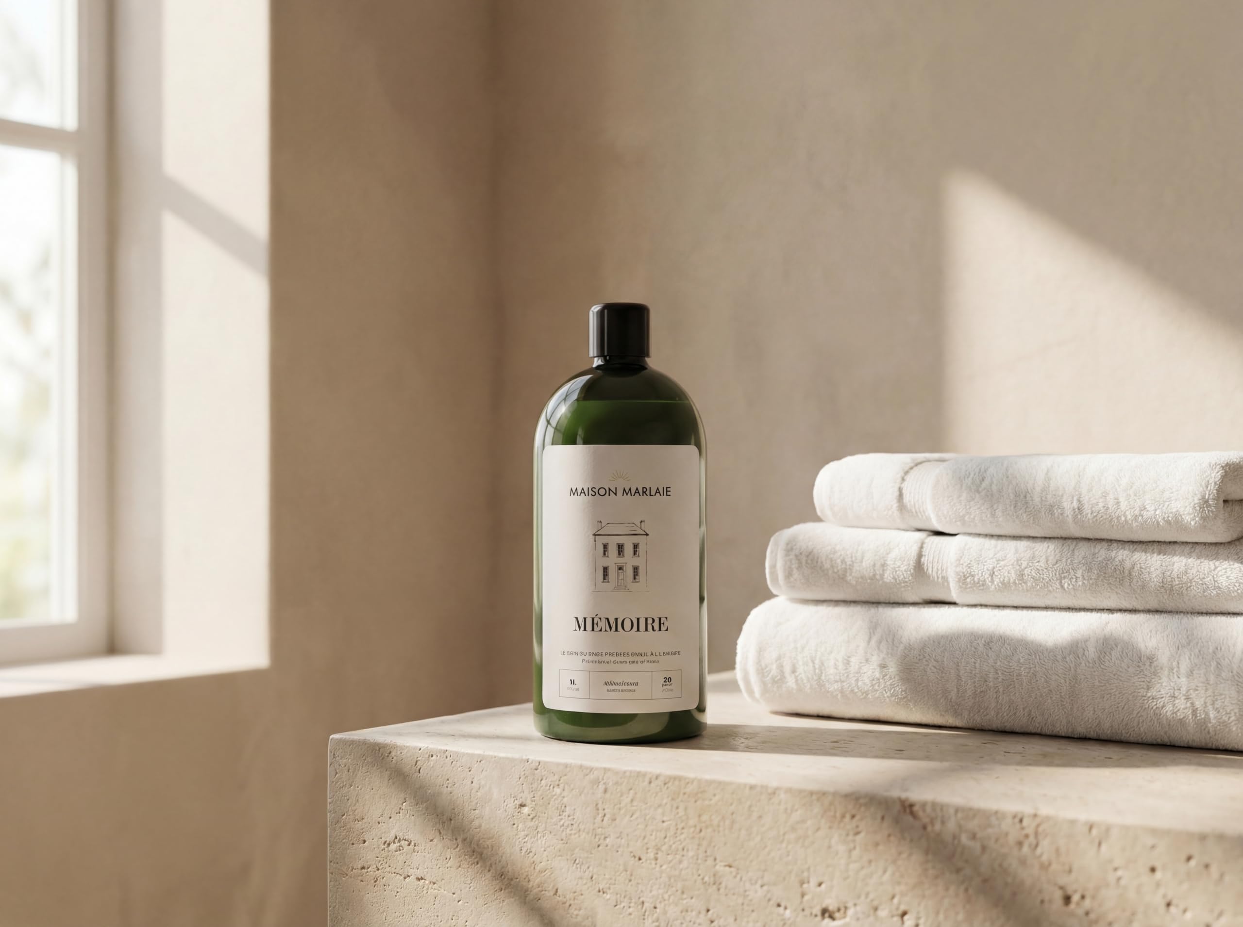 MÉMOIRE Maison Marlaie - Adoucissant Linge Concentré 1L | Assouplissant Linge Parfumé | Parfum de Linge Longue Tenue | Hypoallergénique | Fabriqué en Italie | Parfum Linge | Linge Délicat | 1L