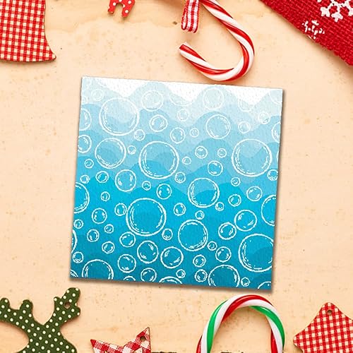 Miniatura 5 de Sellos transparentes de fondo de burbujas de mar de verano para hacer tarjetas y diarios, sellos de goma circulares de burbujas de aire para álbumes