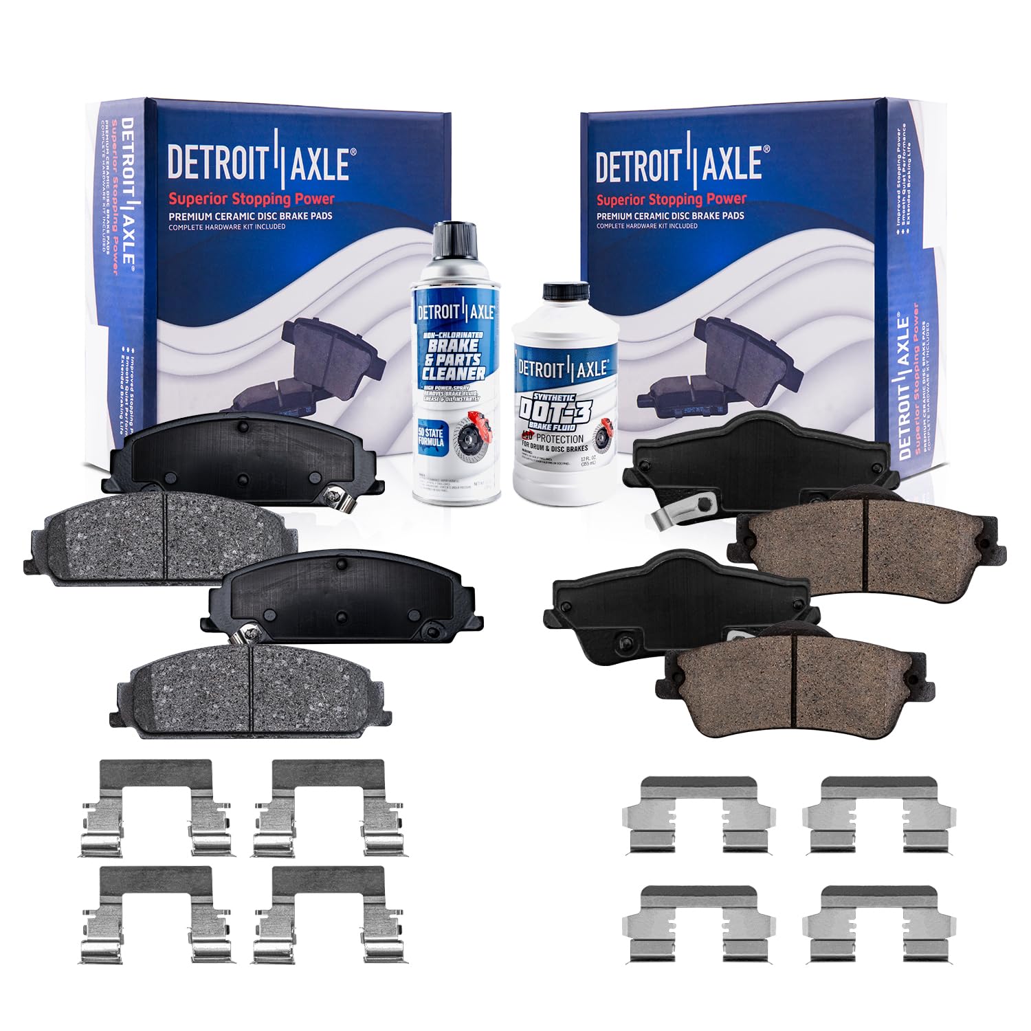Detroit Axle - Brake Pads for 2008-2009 Pontiac G8 [Base, GT ONLY]