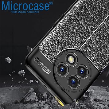 Microcase OnePlus Ace 2 / OnePlus 11R Leather Serisi Deri Efekt Silikon Kılıf - Siyah AL3337