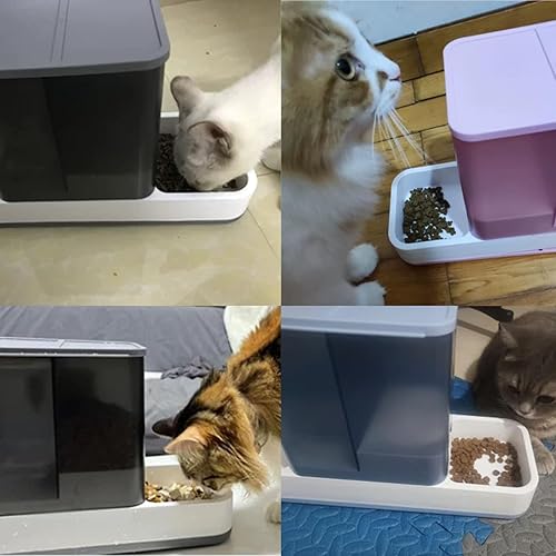 Miniatura 5 de Tfwadmx Dispensador automático de comida y agua para gatos, alimentador por gravedad para perros, alimentador automático para gatos, dispensador de