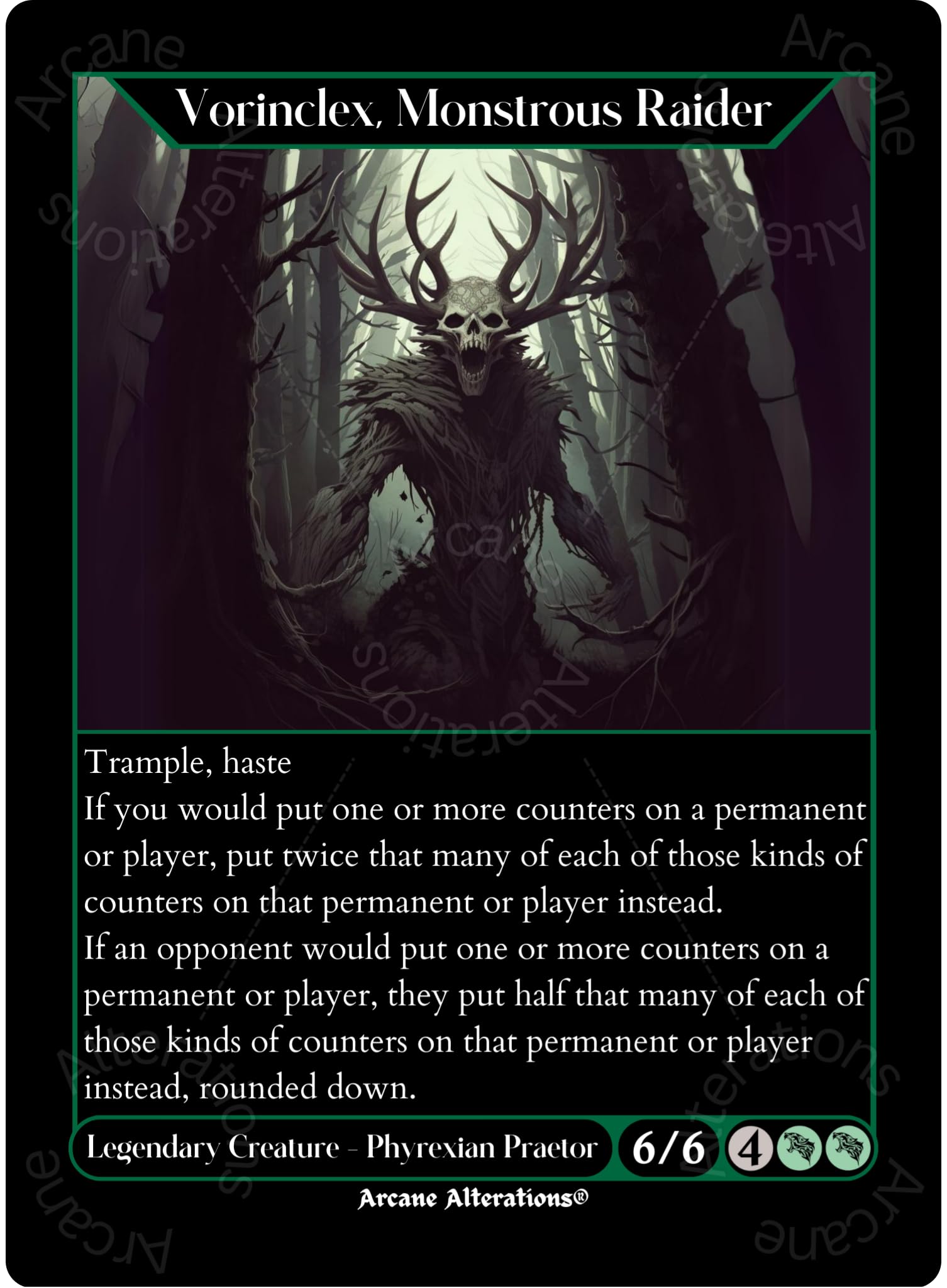 Amazon.com: Vorinclex, Monstrous Raider Altered Art Custom Proxy Cards :  Toys & Games