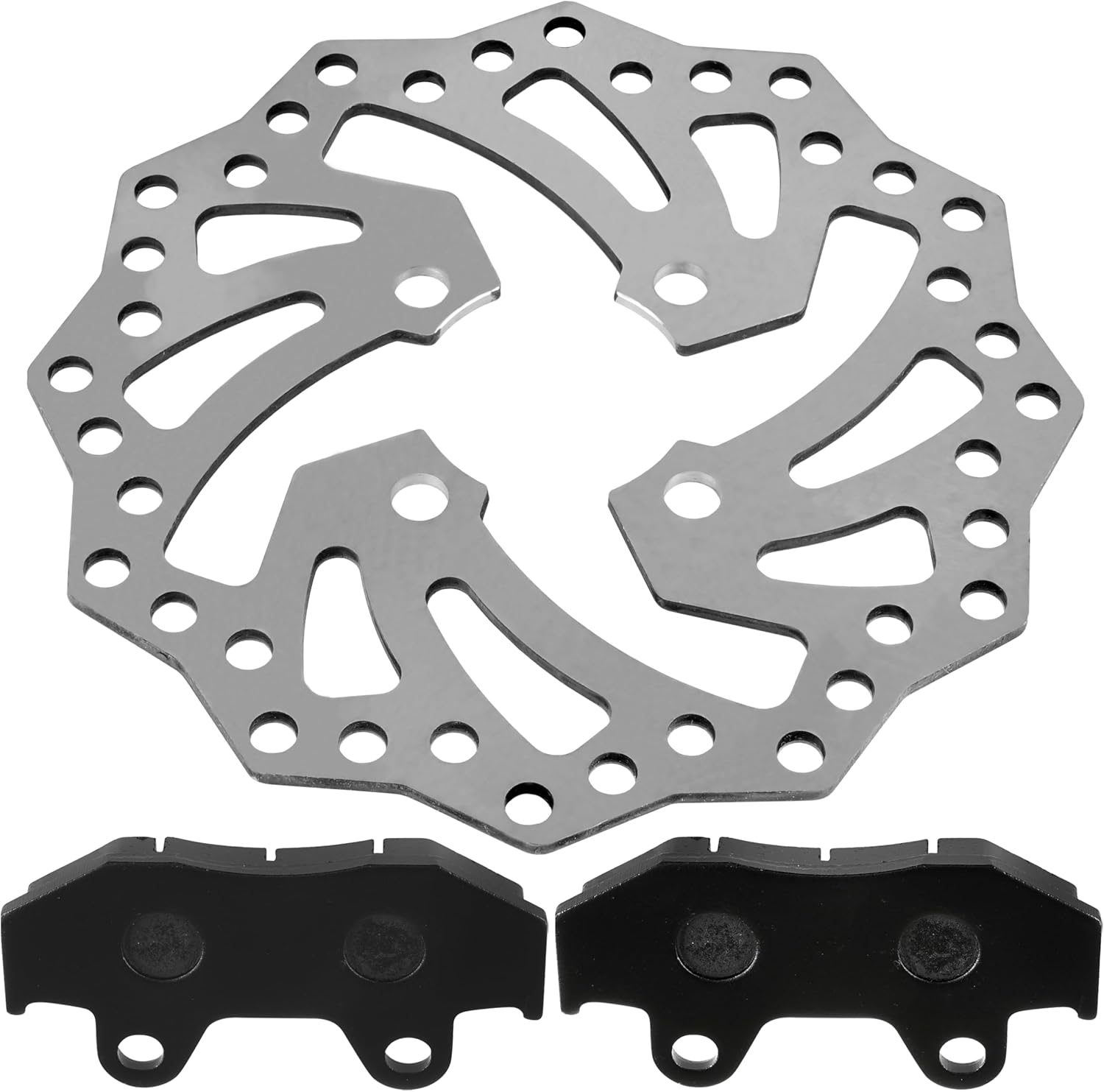 Caltric Rear Brake Disc Rotor with Pads Compatible with Yamaha YFZ450R / YFZ450RSE Special 2009-2026