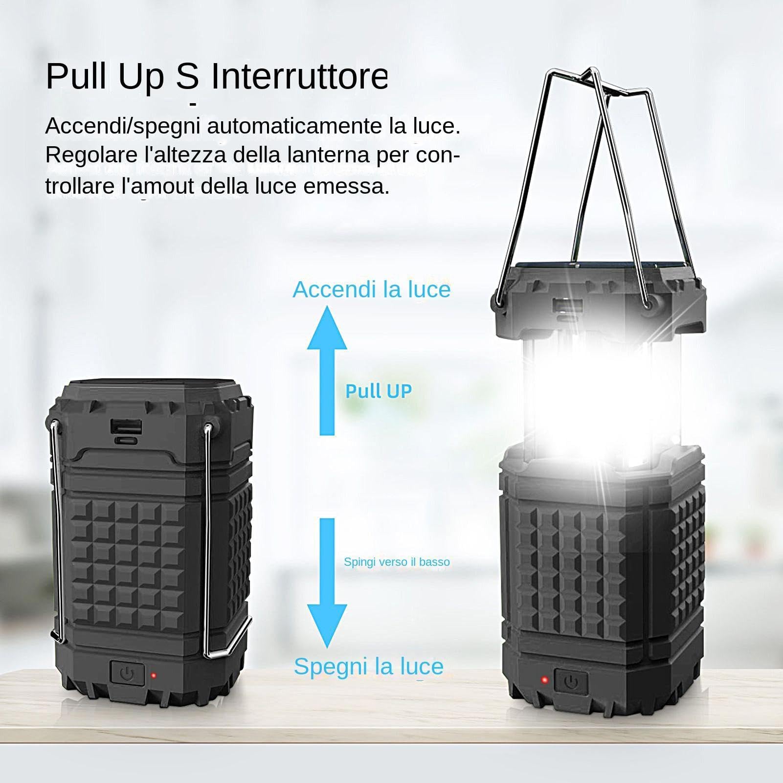 USB Camp Light - Waterproof Hangable Lantern,LED Light USB Solar Tent Lamp | for Fishing Beach Barbecue Climbing Yard Garden Courtyard Backyard Patio