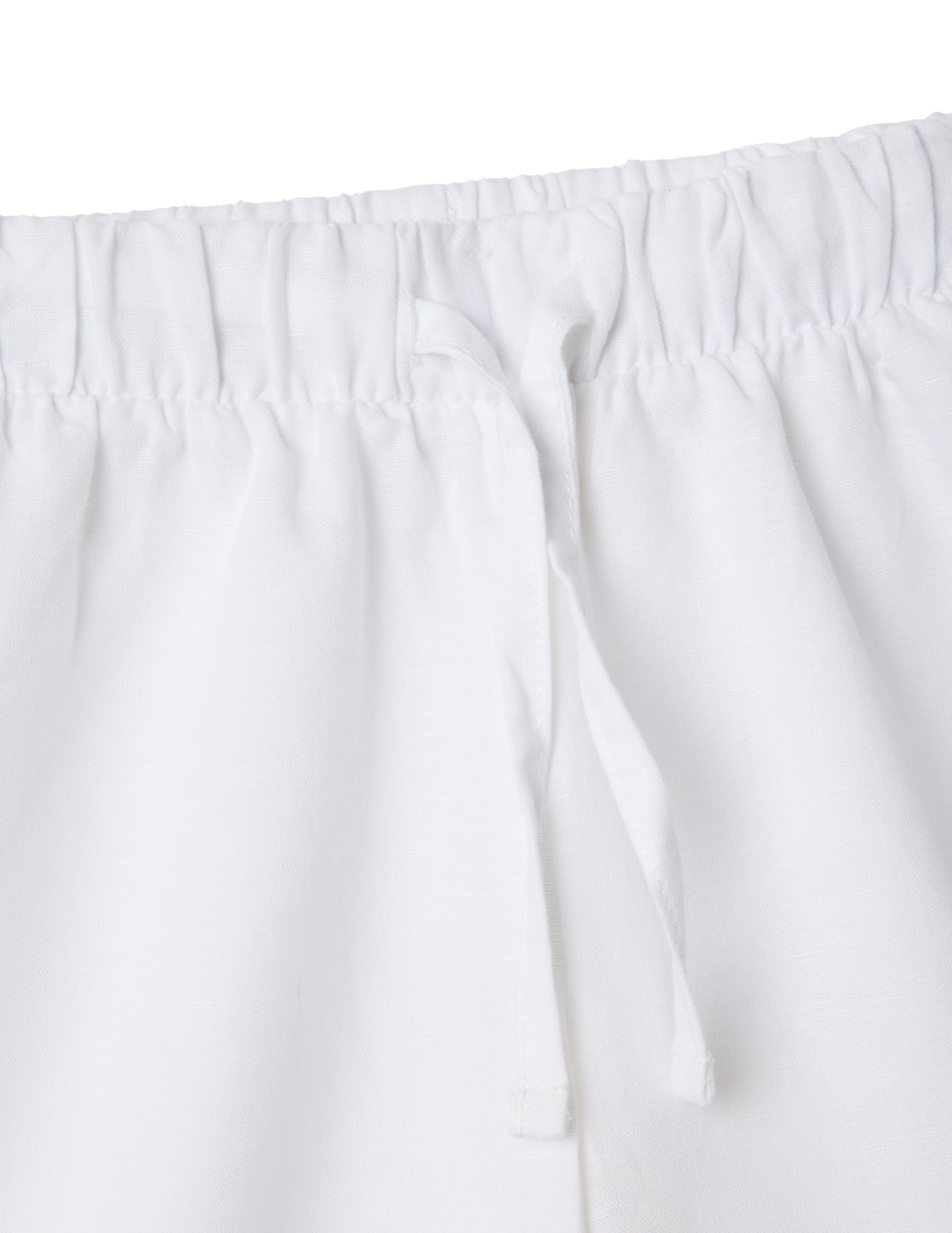 OVS Kids Pantaloni Bianchi in Misto Lino e Cotone da Bambina Wide Leg