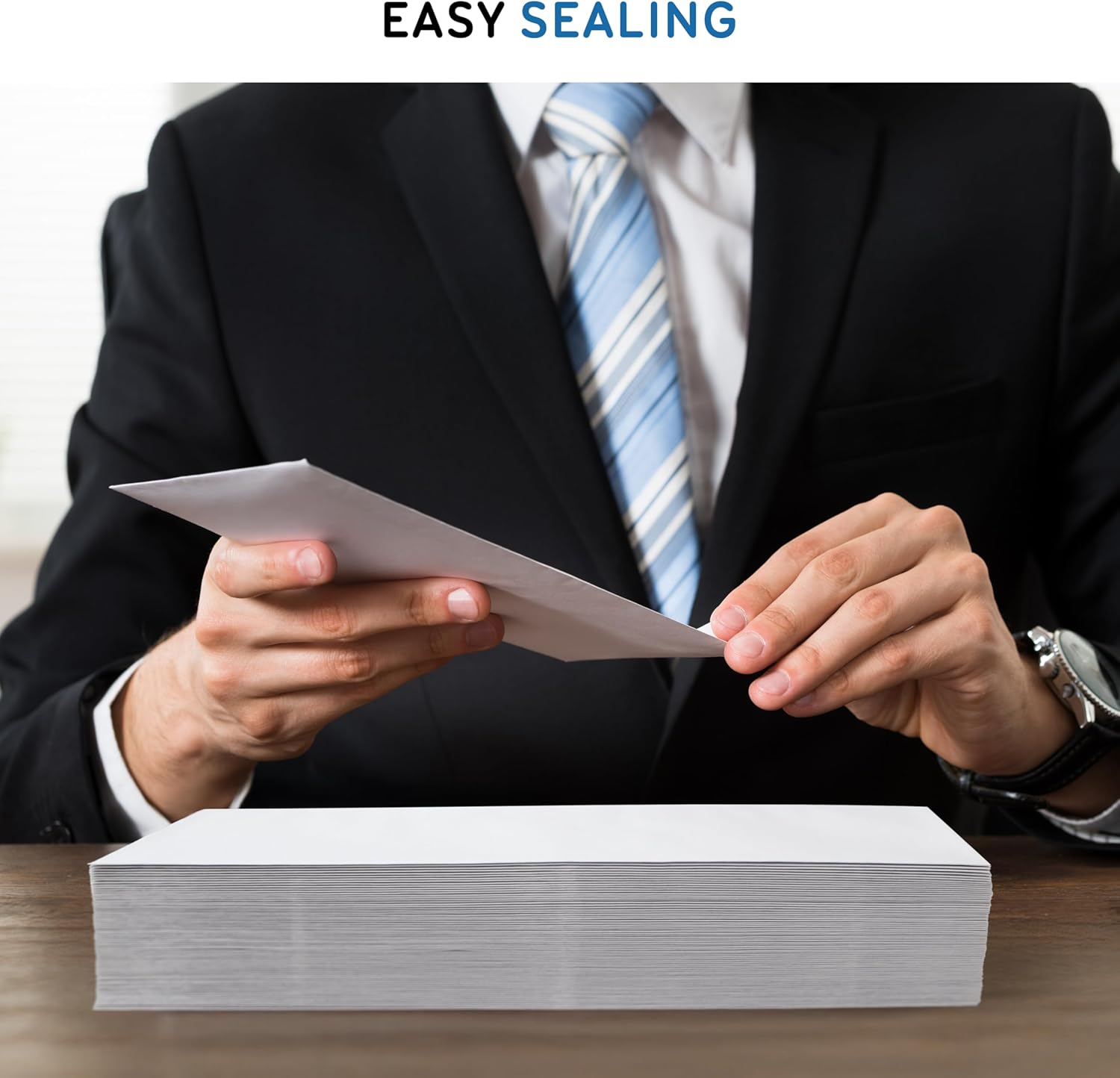 #10 Security Envelopes Letter Size Self Seal, 500 Count, Mailing Envelopes, Checks, Letters, Office Documents - Windowless, Security Tinted, Business Envelopes - White, 4-1/8" x 9-1/2"