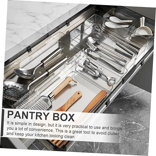 Miniatura 3 de NOLITOY Caja de almacenamiento de cocina de 2 piezas, conveniente estuche de almacenamiento, accesorio de cocina, organizador de cajones para el