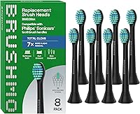 Vista 14 de Brushmo Total Clean - Cabezales de repuesto para cepillos de dientes, compatibles con Philips Sonicare, mango de cepillo de dientes eléctrico