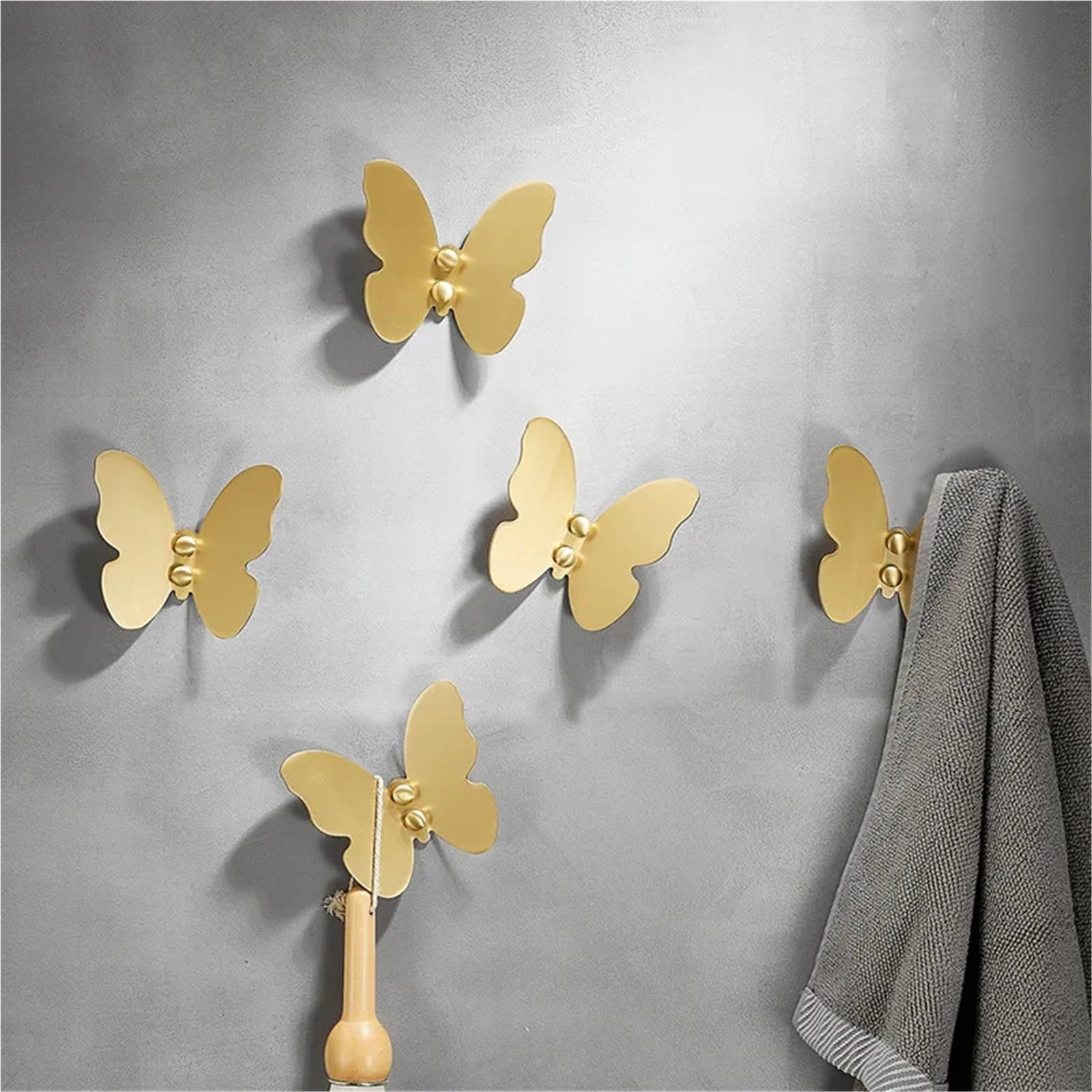 Ganci Appendi in Ottone Gancio appendiabiti, utilizzato for la decorazione murale, gancio in ottone, for camera da letto di lusso leggero(White)