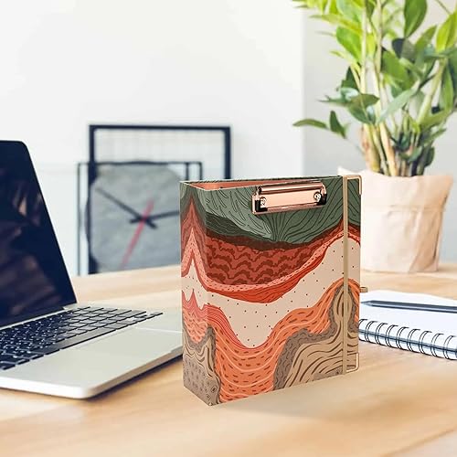 Miniatura 6 de Carpeta pequeña de 2 pulgadas, 3 anillos para papel de 5.5 x 8.5 pulgadas, bonita carpeta pequeña de tres anillos con separadores de 5 pestañas y