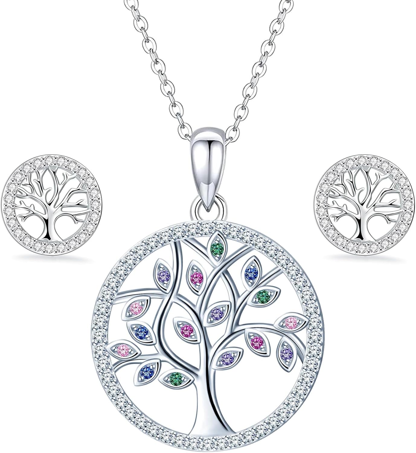 Ciondolo Albero Della Vita Vinani – Argento Sterling 925, Catena Fiorentina, Design Elegante E Senza Nichel - 6