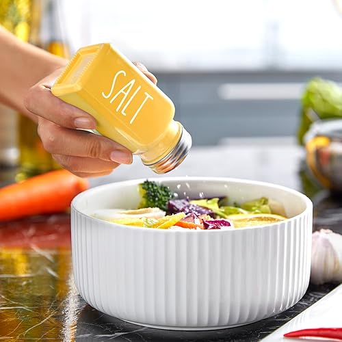 Miniatura 10 de Juego de saleros y pimenteros rojos, decoración y accesorios de cocina de granja roja, bonito salero de cristal para cocina y mesa