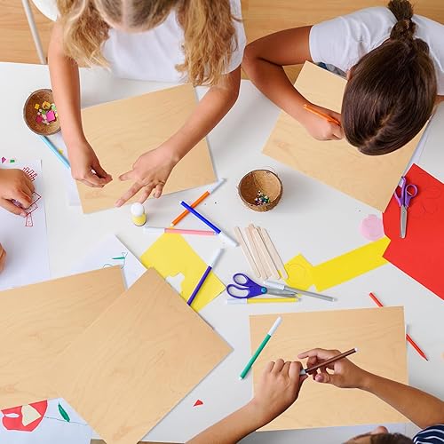 Miniatura 5 de 12 hojas de madera contrachapada de abedul báltico de 12 x 18 x 18 pulgadas, hoja de madera contrachapada sin terminar de 0.118 in para artes y