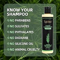 Vista 7 de Tgideas Champú orgánico para el crecimiento del cabello de romero para mujeres y hombres, champú natural espesante y fortalecedor con queratina