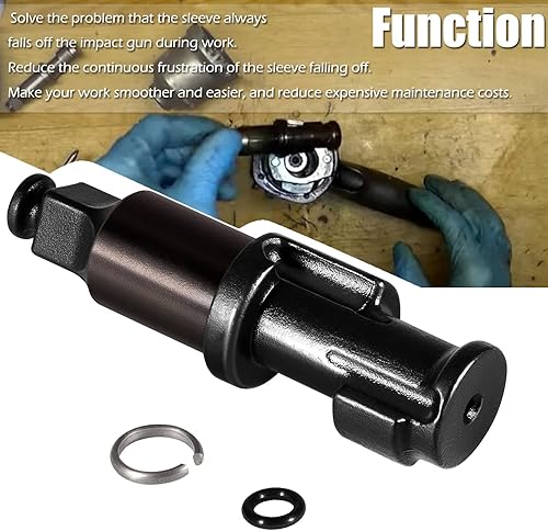 Miniatura 3 de Yunque de repuesto de llave de impacto de 3/8 pulgadas con junta tórica y clip de retención apto para Ingersoll Rand IR2112 e IR2115 reemplaza parte