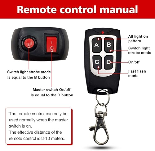 Miniatura 2 de Advertencia de emergencia de peligro, 30 LED, 32 vatios, mini barra de luz de alta intensidad IP66 impermeable (ámbar, interruptor y control remoto)