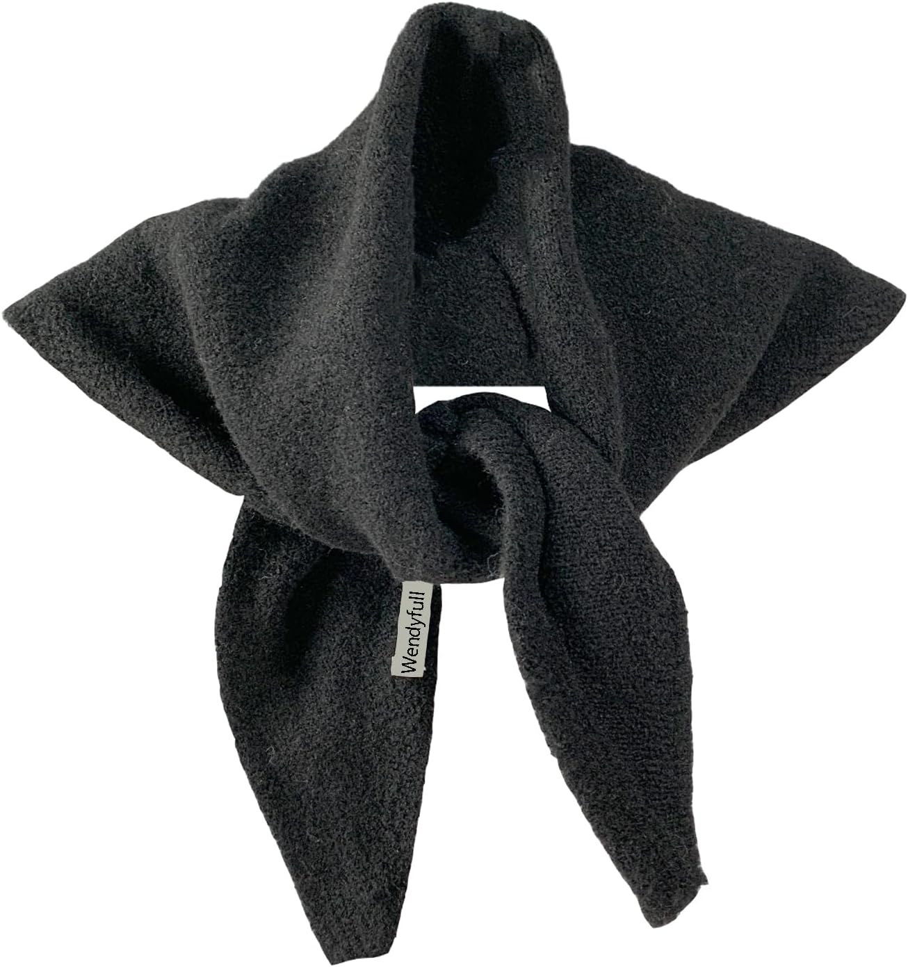 Triangle Scarf for Women Knitted Wool Headscarf Cashmere Feel Y2K Downtown Girl Aesthetic Streetwear Accessories