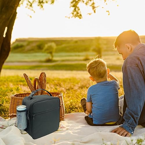 Miniatura 7 de Kulle Lonchera para niños, lonchera aislada para niños y niñas, lonchera congelable, lonchera reutilizable para niños, para la escuela, el trabajo,