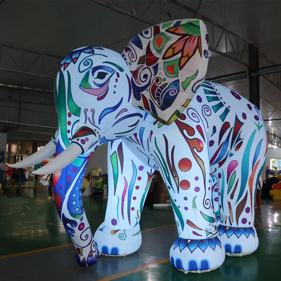 LED Lighting Colorful Giant Inflatable Elephant for Advertising Events/Festival/Stage Decoration-10ft High