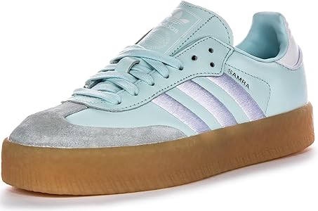 Amazon.com | adidas Sambae Platform 3 Stripes Retro Cont Women's Leather  Sneakers (Blue, US 8.5) | Fashion Sneakers