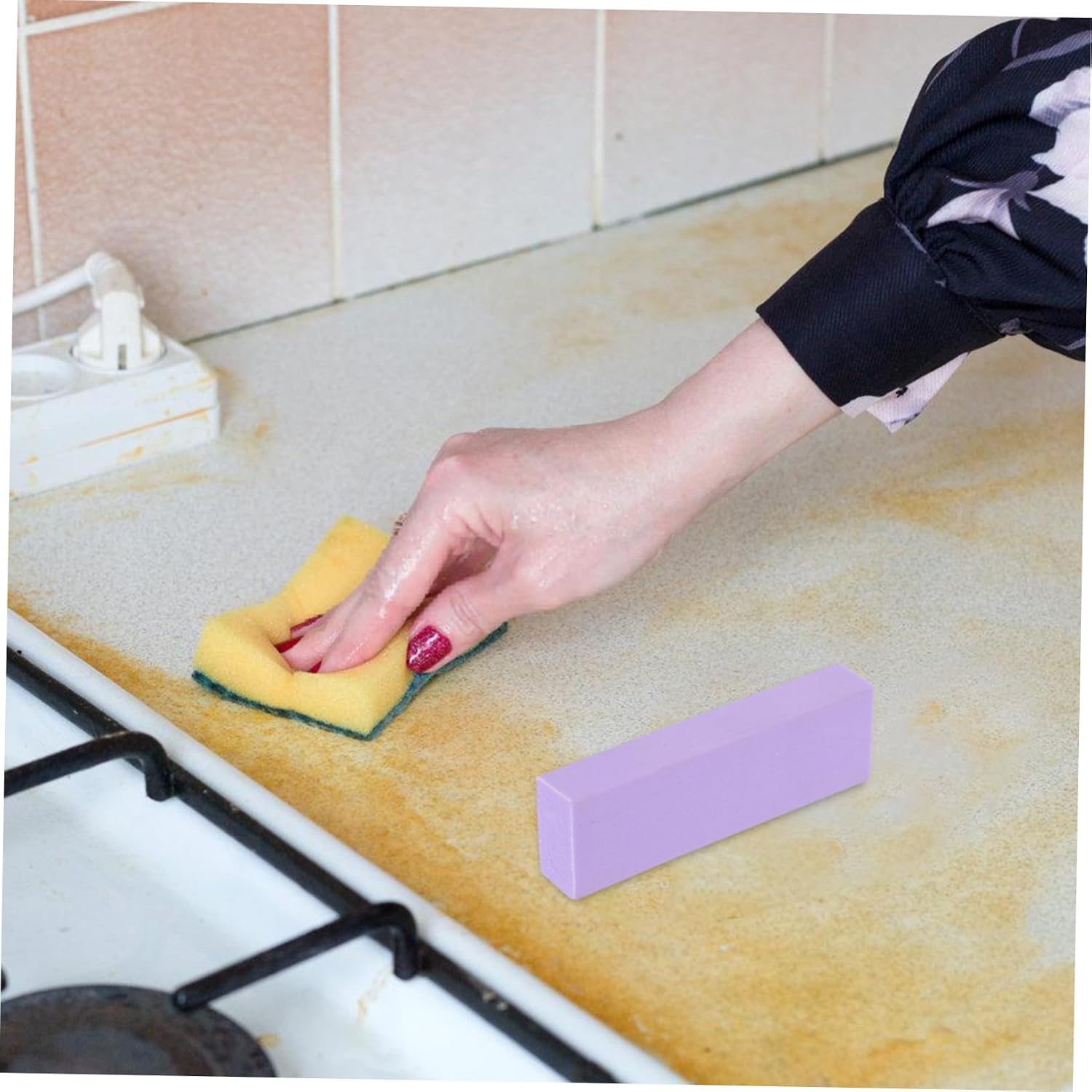 CALLARON Erase Stubborn Limescale Sinks Tiles Cleaning Block Soft Rubber for Kitchen Bathroom