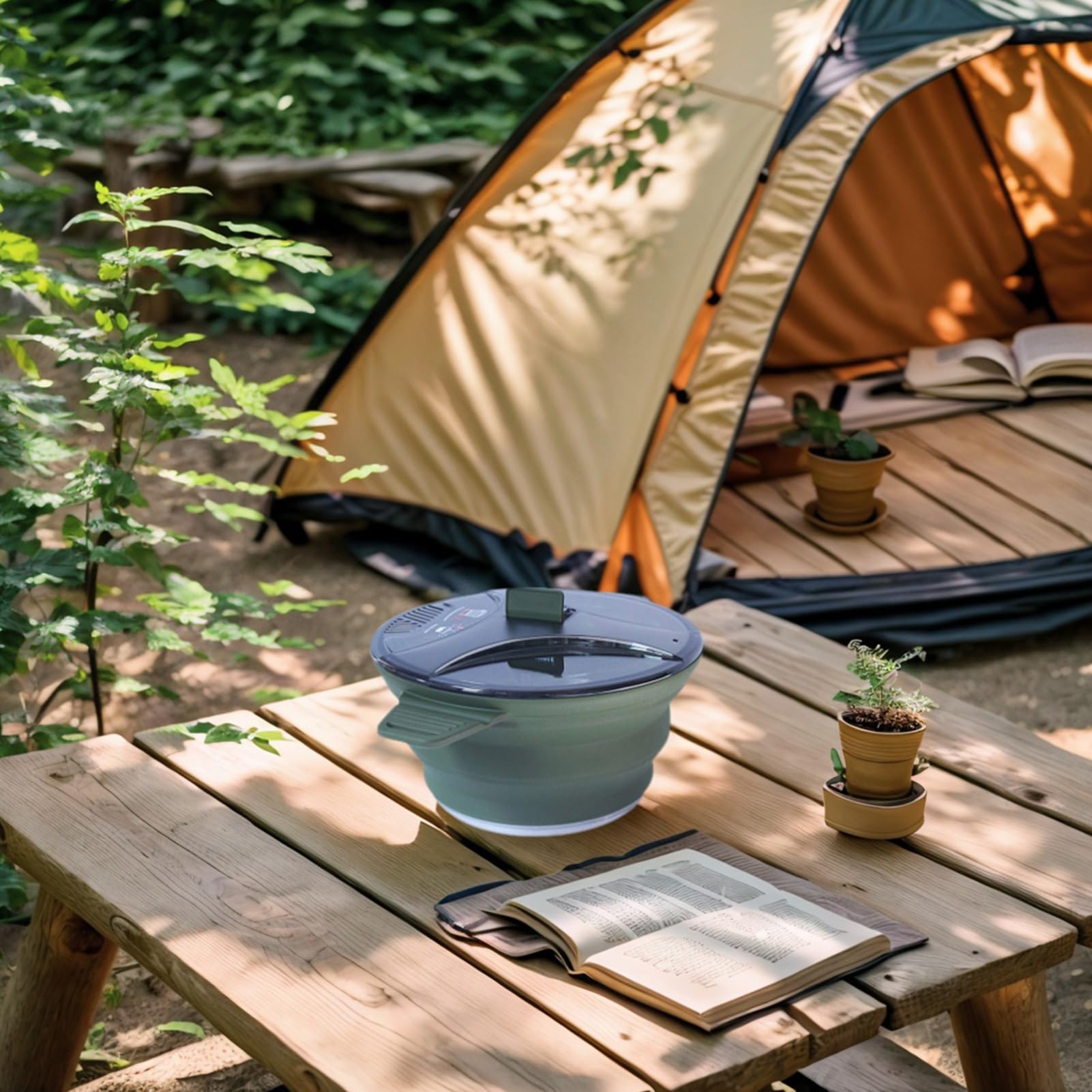 Zestaw Naczyń Kempingowych Silikonowy Komplet Przybory I Naczynia | Przenośny Zestaw Naczyń Kempingowych Z Garnkiem Do Kampera Backpackingu Wędrówek Podróży Outdooru Wycieczek Do