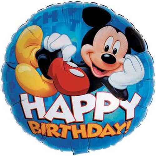 Miniatura 2 de Globos de fiesta de cumpleaños de Mickey Mouse  Juego de 4 globos temáticos de Micky Mouse en varios estilos para un ramo de cumpleaños especial