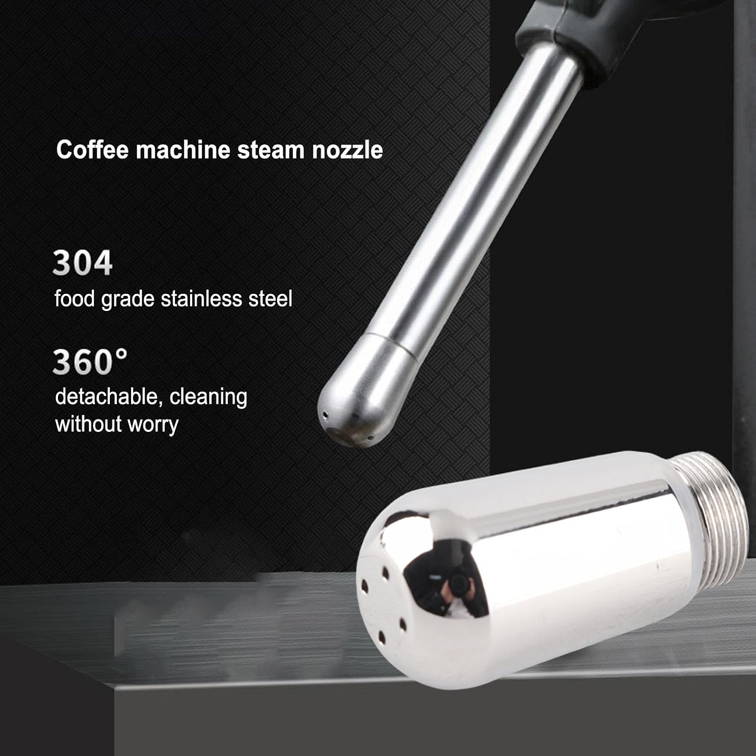 Stainless Steel 4 Hole Steam Nozzle Tip for Breville 870 875 878 Bambino Plus, Pro Wand Tip, Espresso Machine Milk Frother Steam Wand Accessory image 4