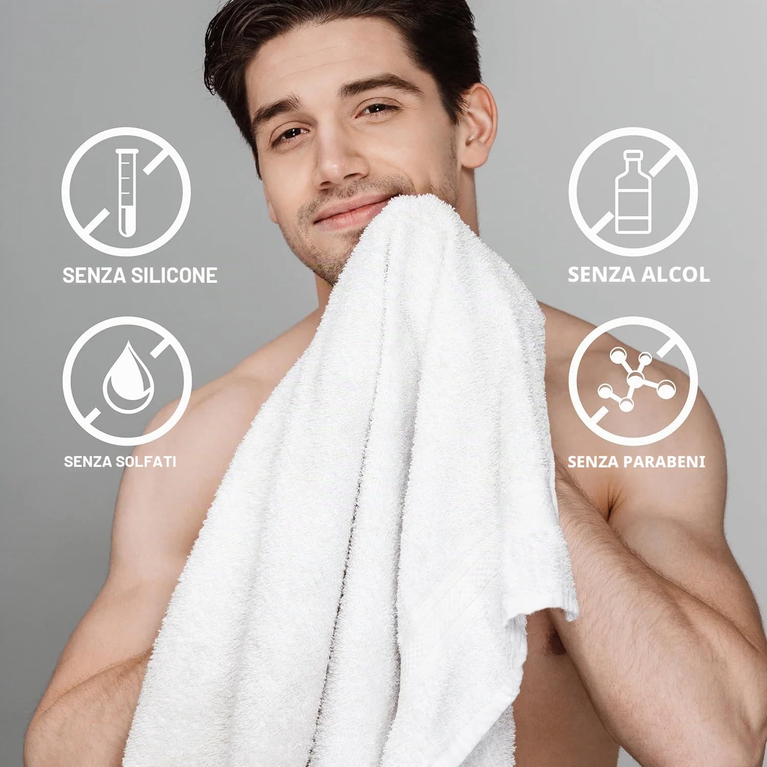 BODY & EARTH Bath Set da Bagno da Uomo 8 Pezzi, Sandalo Set Regalo da Profumato Alla Pelle, Confezione Regalo da Uomo con Sacchetto Per la Conservazione