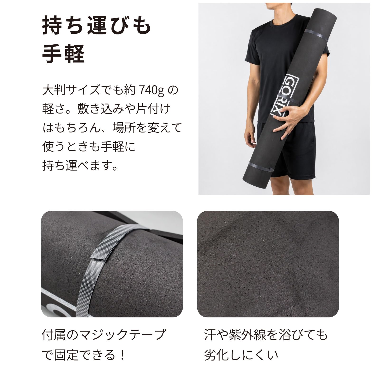 Amazon.co.jp: GORIX(ゴリックス) トレーニングマット 自転車 [ 防振